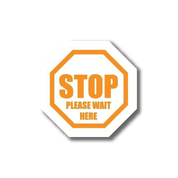 Ergomat 30in OCTAGON SIGNS - Stop Please Wait Here DSV-SIGN 900 #0929 -UEN - main